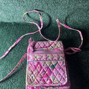 Vibrant Pink Quilted Crossbody Bag